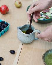 Load image into Gallery viewer, Earthen Salad Dressing Pitcher in Sparrow's Egg
