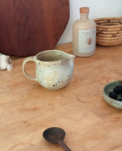 Load image into Gallery viewer, Earthen Salad Dressing Pitcher in Sparrow's Egg

